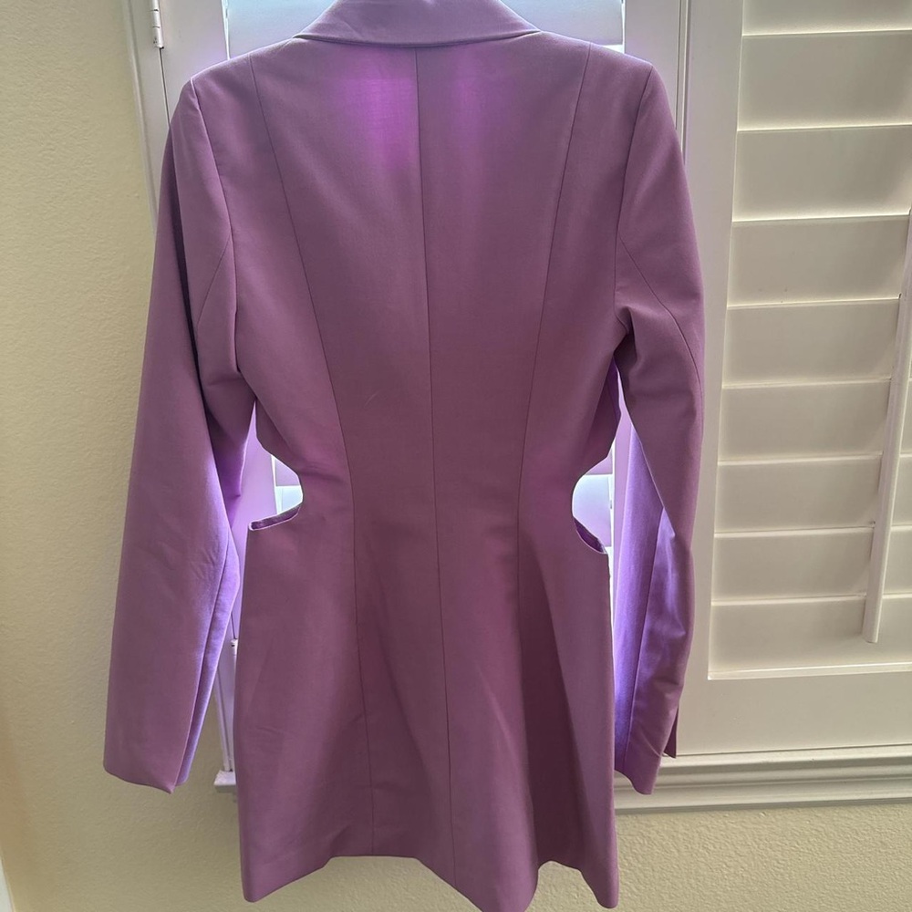 ZARA Lilac Cut Out Blazer Dress – Size L, NWT, Blogger Favorite, Sold Out! - Picture 3 of 13